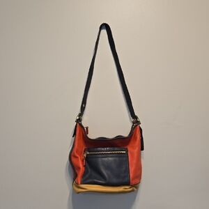 Coach Women Restored Larger Duffle Multicolor Shoulder Bag Purse Leather